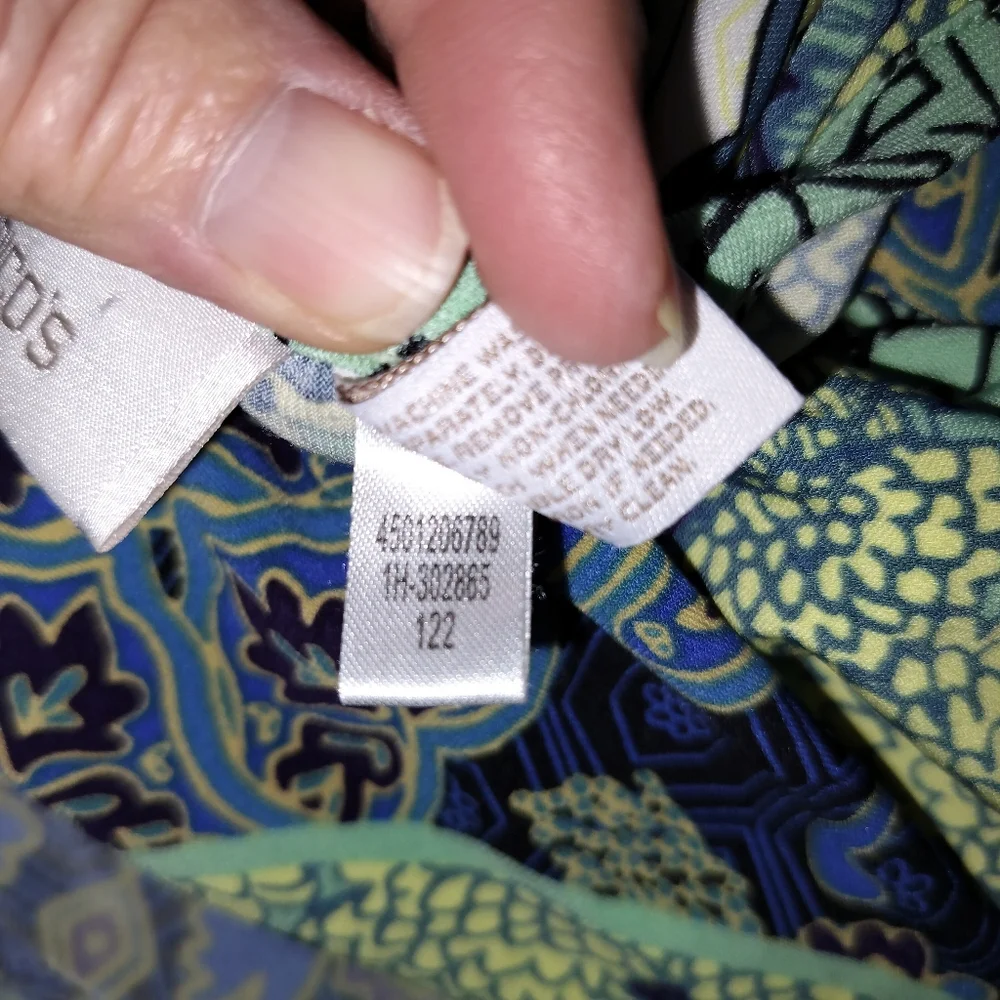 Chicos Mediterranean Waves Maxi Dress Size‎ 1 (US8) Boho Resort Chic Vacation